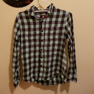 Mint and black flannel